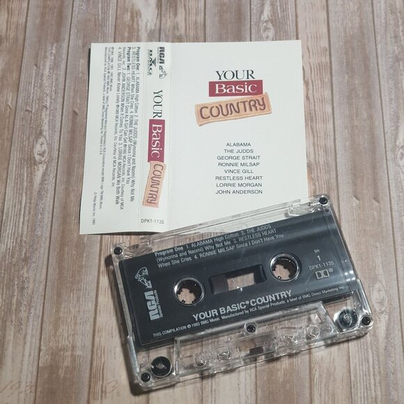 Your Basic Country Cassette Tape 1993 BMG Classic Collection Various Artists - Picture 3 of 3